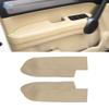 For Honda CRV CR-V 2007 2008 2009 2010 2011 2pcs Front Car Interior Door Panel Armrest Leather Cover Protective Trim Beige