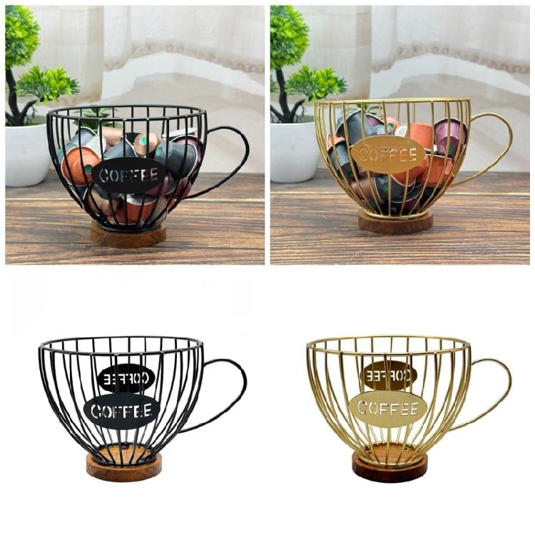 Large Capacity Coffee Pods Organizer Holder for Kitchen Countertop Convenient Fruit Basket Stylish Candy Storage Rack