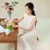 Xiangying Women's 2026 Summer Lace Sleeveless A-line Long Dress