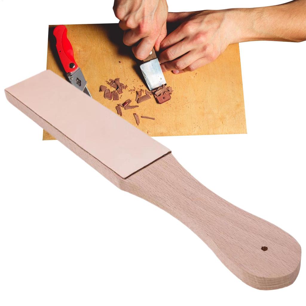 Double Side Leather Strop for Knife Sharpening Stropping Block Kit Knife Sharpening Double Side Home Sharpening Tool