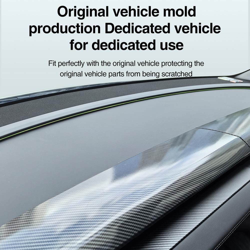 Geeignet für Tesla Model 3 Highland Model Y Juniper Model Y L 2025 Armaturenbrettabdeckung vorne geteiltes ABS-Panel Dekoration Auto Innenraum