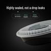 LvKangChu 1250ml Disposable Round Meal Boxes with Lids (90 Sets)
