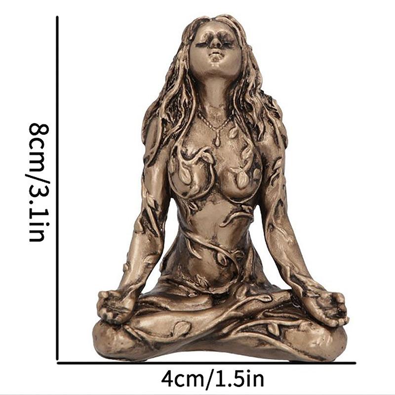 Mother Earth Statue Fairy Decorative Buddha Statue Decorative Figurines Goddess Healing Chakra Meditation Home Decor