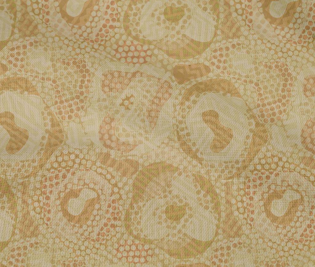 oneOone Cotton Flex Light Brown Fabric Abstracts Diy Clothing Quilting Fabric Print Fabric By Yard 40 Inch