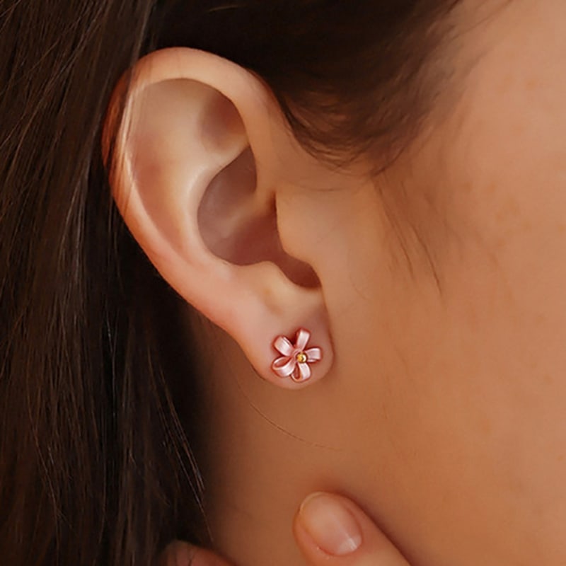 Dana Burton Silk Floral Alice Mini Earrings