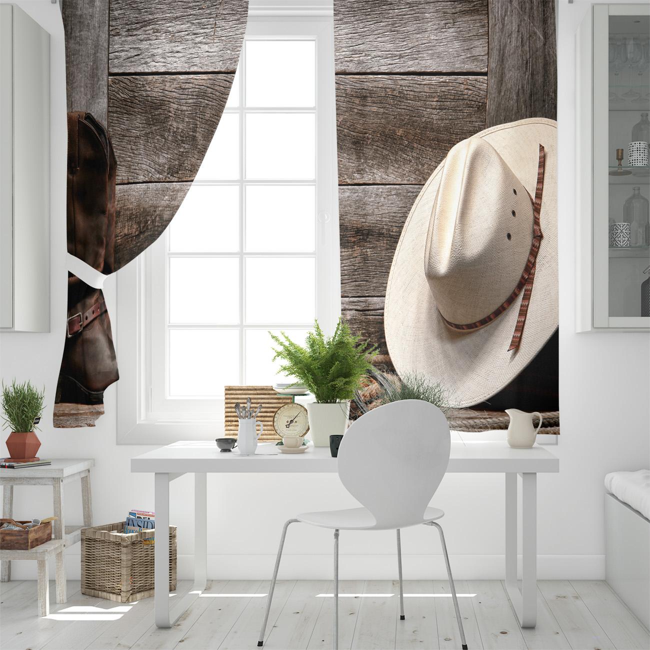 Занавеска на окно в западном ковбойском стиле — фото 4