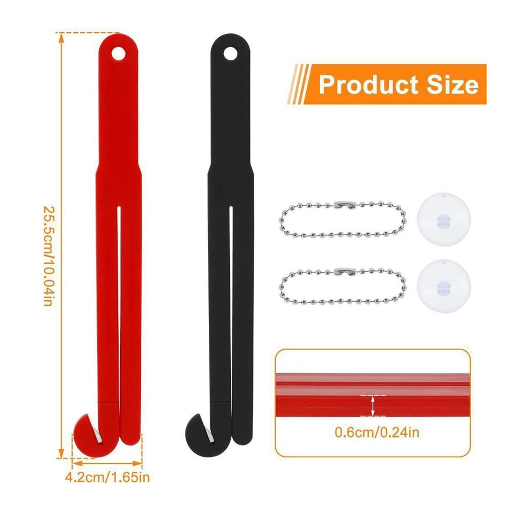 2 ks Pohodlný otvírák na sáčky s potravinami s řetízkem a přísavkou Opakovaně použitelný plastový stlačovač sáčků s potravinami Kuchyňský nástroj Snadné použití