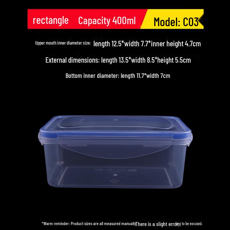 Food Grade Rectangular Plastic Storage Container