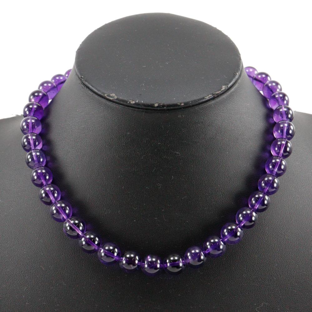 Necklace Purple amethyst/Silver 65.6g Women Used