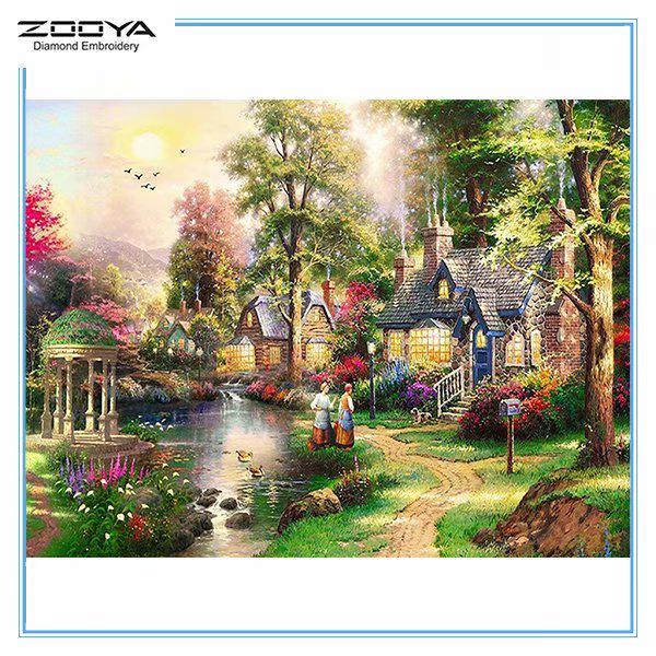 

ZOOYA DIY 3D Алмазная вышивка Крестиком Главная Декор Пейзаж