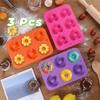 3PCS Silicone Doughnut Mold Non-Stick Bread Mold Household Dessert Mold  Cake