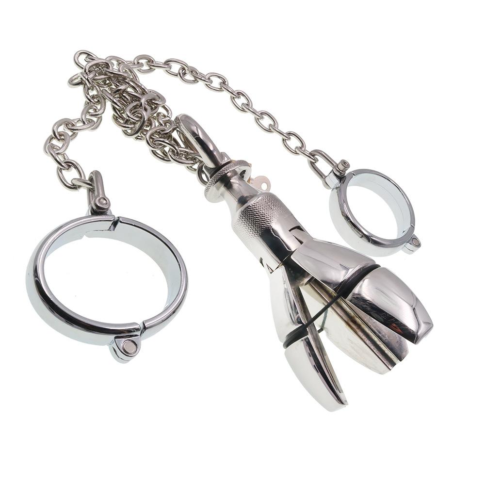 Metal Bracelet Butt Plug Lock Opening and Closing Anal Bolt Binding Alternative Chrysanthemum Masturbation Adult Toy Sex Tool