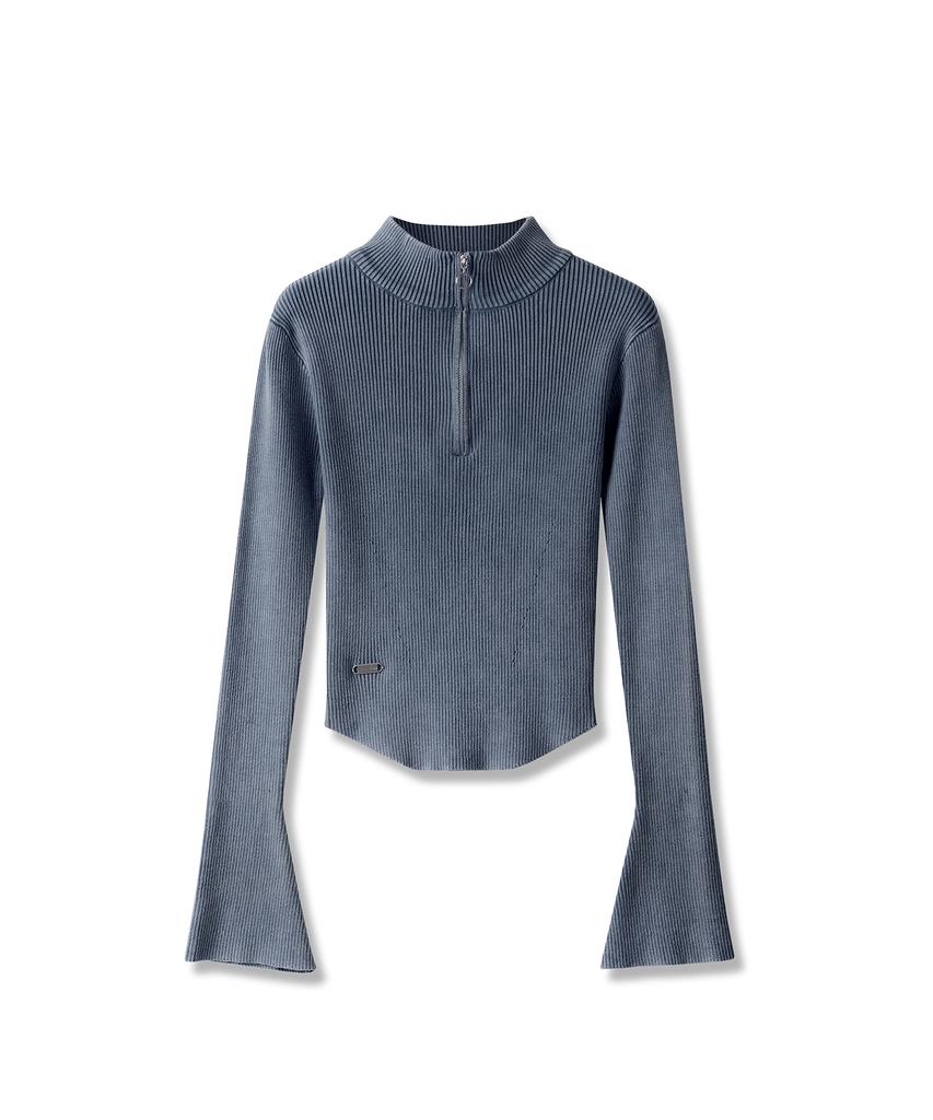 AVANDRESS May Bell Sleeve Half Zip-Up Knit - 3Col