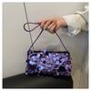 Fashion Lightweight Sequin Shoulder Bags Evening Party Large Capacity Female Handbag Solid Color Tote Bag Women
