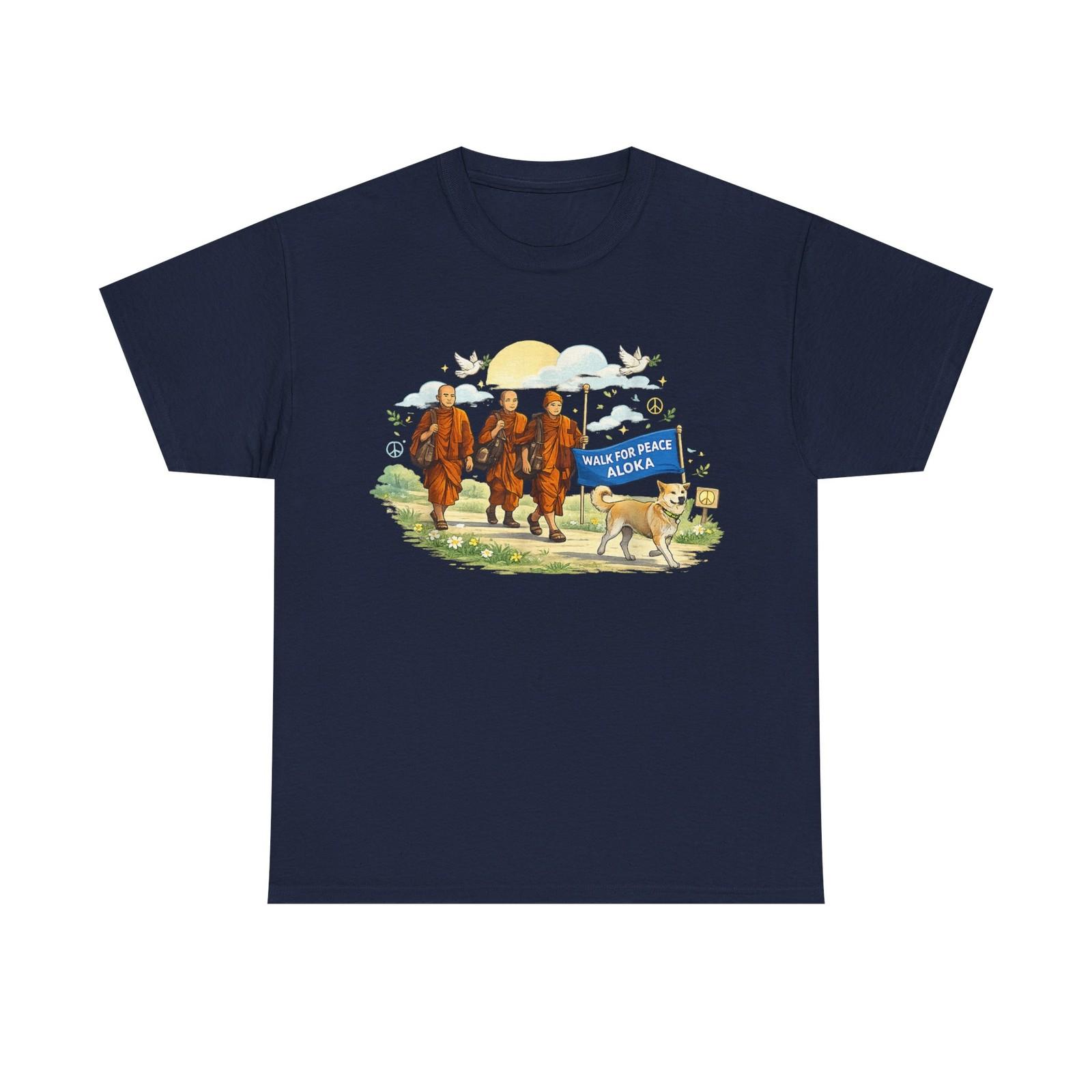 Walk for Peace Monks with Aloka Dog Shirt XXXL