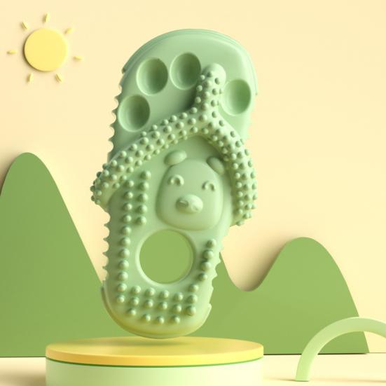 Jouet à mâcher pour chien en forme de pantoufle Caoutchouc Pantoufle Jouet de dentition pour chiot Jouet de nettoyage des dents pour mordeurs agressifs Mordiller Mâcher