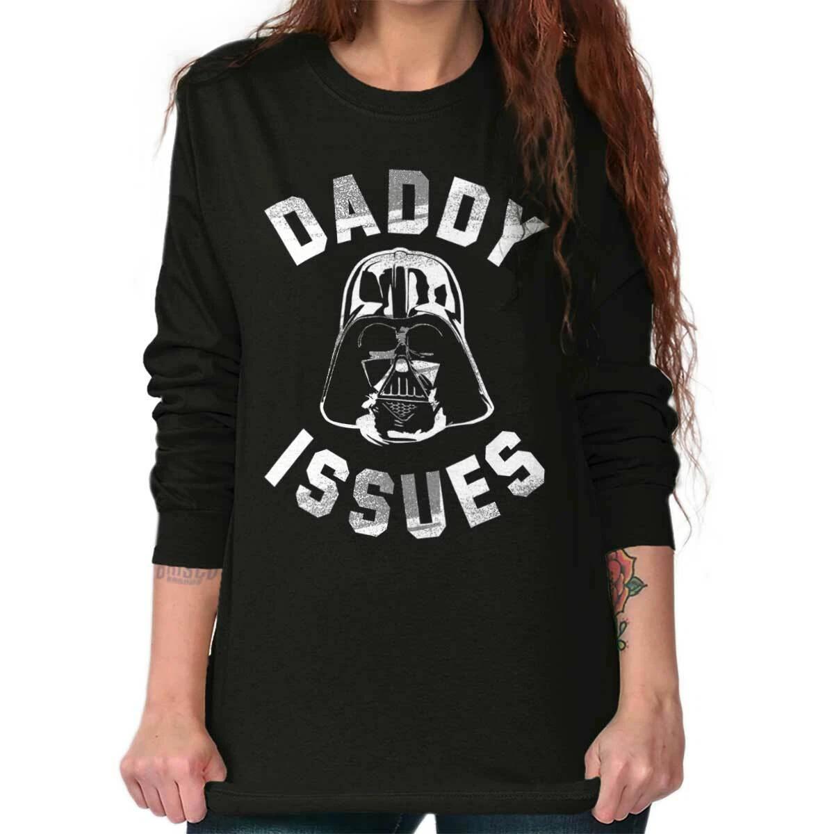 Funny Space Movie Villain Daddy Issues Joke Long Sleeve T Shirt Tees For Women M