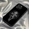 Icono de Cruz Ortodoxa Funda de Teléfono de Iglesia Para iPhone 16,15,14,13,12,11,Pro,Max,Plus,X,XS,SE4,E,Mini,Funda Negra Suave