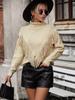 Otoño e invierno nueva ropa europea y americana para mujer suéter suelto con flecos suéter de punto suéter de cuello alto mujer