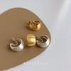 Elegant Gold-Plated Mosquito Coil Ear Clip: Matte Brushed Korean-Japanese Style Non-Pierced Earrings for Women