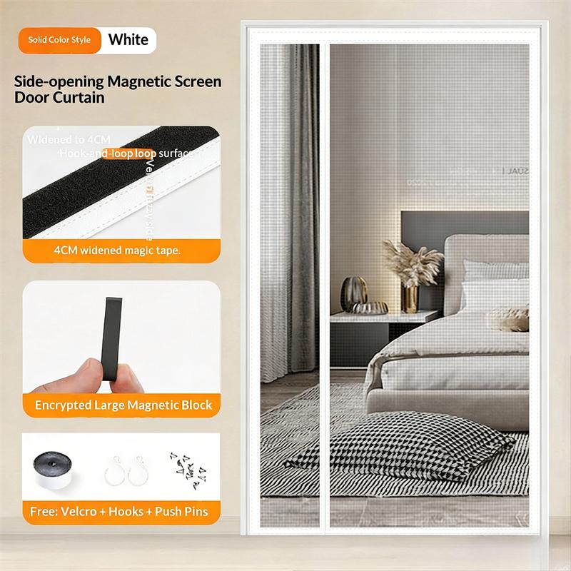 Magnetic Door Screen Custom Size Mosquito Net Curtain Fly Insect Automatic Closing Invisible Mesh For Kitchen indoor living room