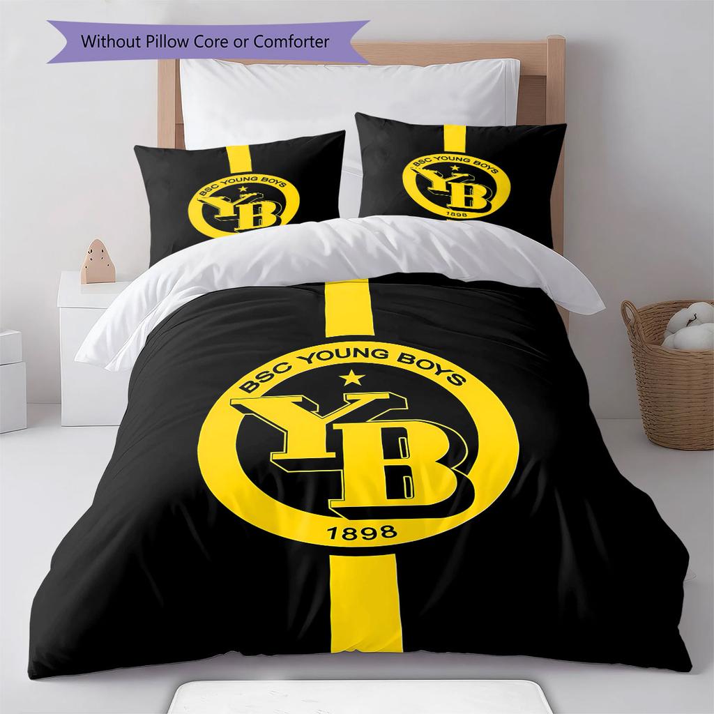 BSC Young Pattern Bedding,Quilt Set Quilt Cover Pillowcase Home Birthday Gift(1 * Duvet Cover + 2 * Pillowcase, Without Core)