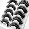 Curling Thick Fake Eyelashes Wispy Faux Black Soft Lashes Extensions for Long Messy Lashes