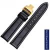 Smooth Genuine Calfskin Leather Watchband 18mm 19mm 20mm 21mm 22mm 23 Soft Straps Automatic Butterfly Buckle Business Watch Band