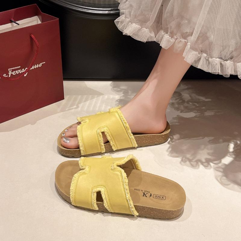 Thick-soled Slippers Women's Summer Wear New Shoes Versatile One-word Cool Slippers