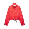 European American Women's Fashion Polka Dot Bubble Sleeve Jacket + Mini Shorts Set
