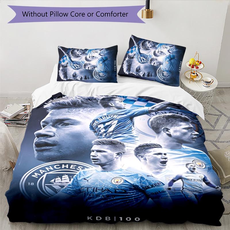 Kevin De Bruyne 3pcs Bedding Set Duvet Cover Closure Includes 1 Duvet Cover & 2 Pillowcases for All Seasons Bedroom Home Dorm Decor
