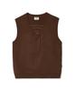 Peace Maker Lace Up Knit Vest (Brown)