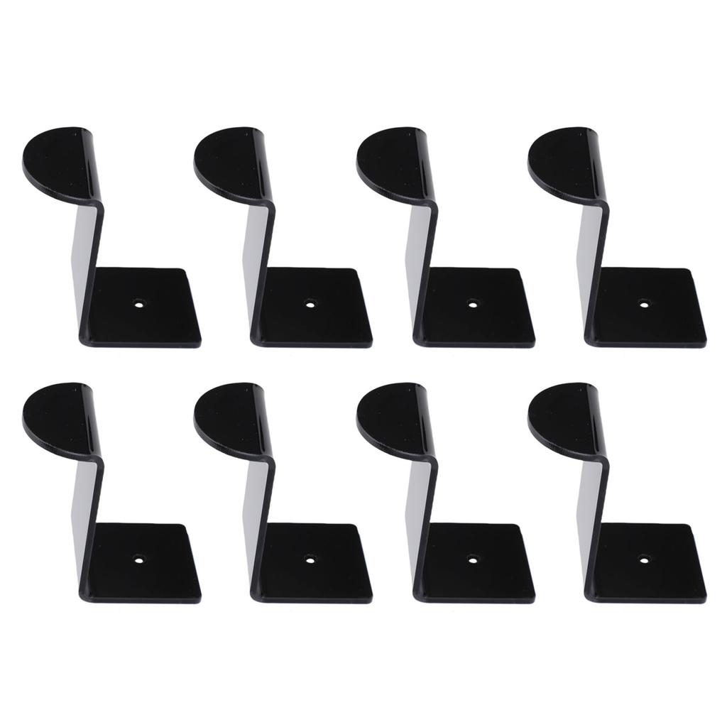 8PCS Hat Hooks for Wall 2.8 Inch Acrylic Baseball Cap Holder Wide Brim Hat Hanger Organizer with Adhesive for Room Decor
