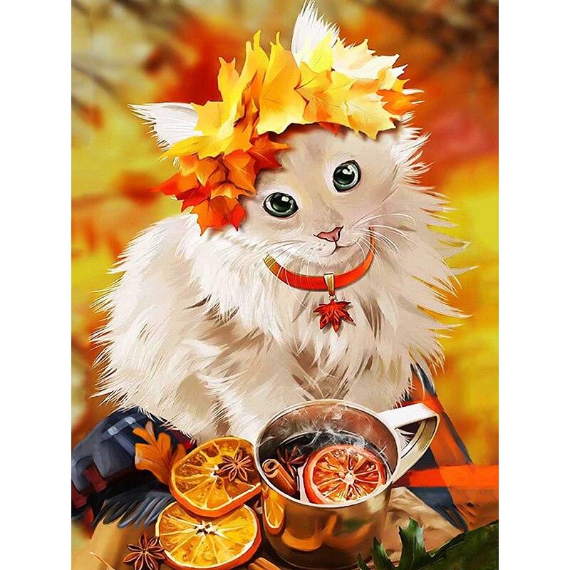 New 5D DIY Diamond Painting Dog Diamond Embroidery Animal Cross Stitch Full Round Drill Home Decor Manual Halloween Gift