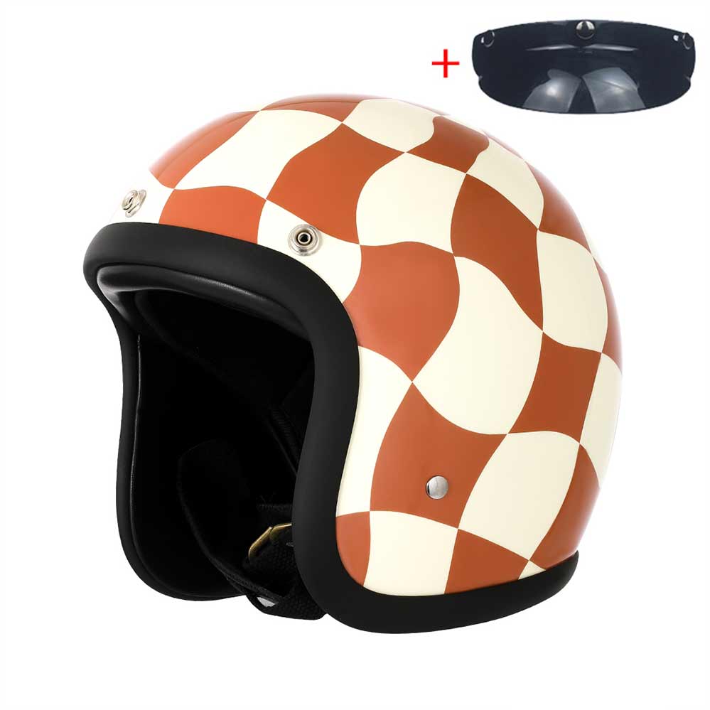 Japanese Korea Style Open Face Motorcycle Helmet Vintage 500TX Retro Scooter Riding 3/4 Jet Casco Moto Capacete BLD