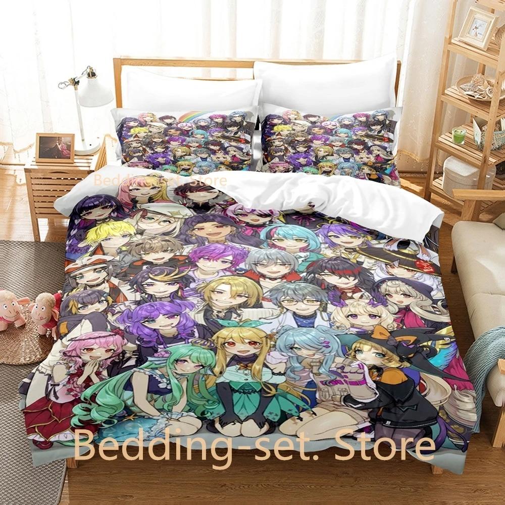 Pomu Rainpuff Anime Bedding Set Single Twin Full Queen King Size Duvet Cover Bed Sheet Set for Adult Kid Bedroom