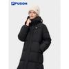 FUSION Women's Hooded Long Down Jacket