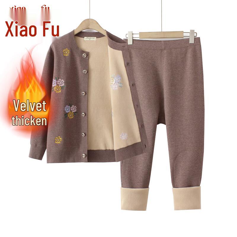 

Комплект термобелья большого размера с плюшевой подкладкой для пожилых женщин 2XL