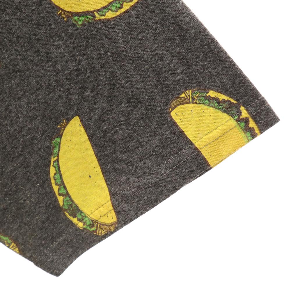 DELTA Taco Print Short sleeve T-shirt M Charcoal gray Men's Used