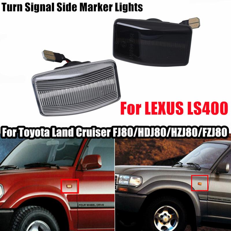 For Toyota Corolla Land Cruiser FJ80 Prado MR2 Starlet Carina Lexus LS400 LED Dynamic Side Marker Turn Signal Lights Car Styling