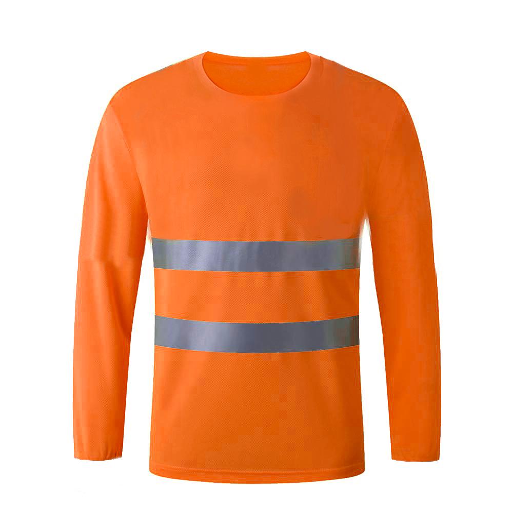 Sicherheits-Reflex-Langarm-Polo: Schnelltrocknend, Atmungsaktiv, UV-Schutz für Baustellen