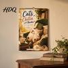 Schüler Schulbedarf Katzen Chillen mit Buch 2027 Kalender 12 Monate Monatsplaner Dick Schreibtisch