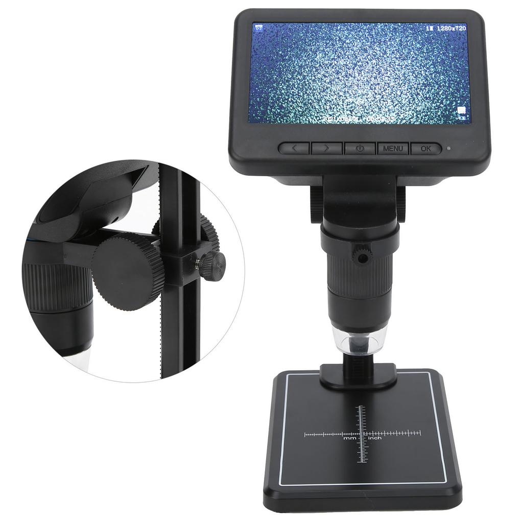 5in 1080P HD Screen USB Microscope with 8 Adjustable Light VGA 720P 1080FHD for Maintenance Inspection