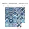 Portuguese Tile Stickers 24pcs Antique Portuguese Design Tile Stickers Self-Adhesive Waterproof Self-Adhesive Vintage Tile Peel