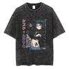 Hunter Hunter Anime Printed Tshirt Mens and Womens Washed Tshirt High Quality Vintage Cotton Tshirt Harajuku YK Tops