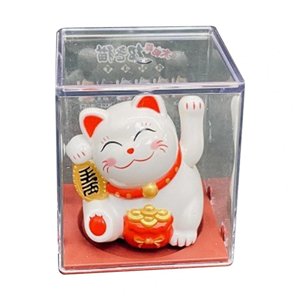 Vítejte Lucky Cat figurka Mávání třesoucí se rukou Čínský styl Lehká energie Fortune Cat Socha Bohatství Cat Kotě Fortune Desktop