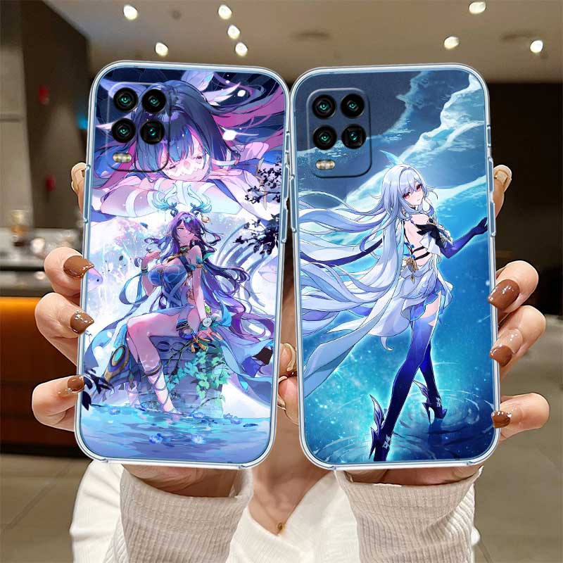 RE33 Genshin Impact Transparent Phone Case for Motorola Moto Edge 20 30 40 50 S30 Fusion Ultra Pro Neo Lite + G200 G23