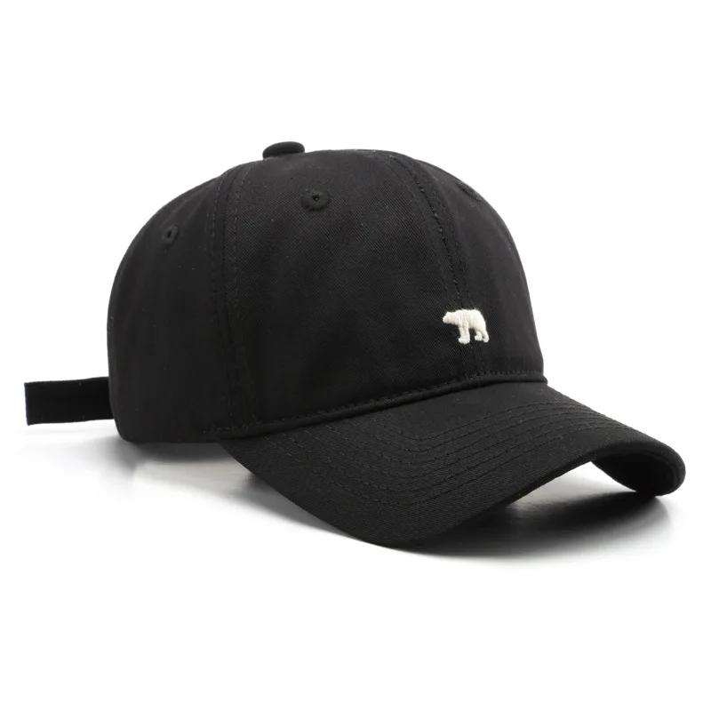 Women's Baseball Caps Embroidered Polar Bear Cotton Hat Adjustable Casual Visor Hats Solid Hats for Men Versatile Hat