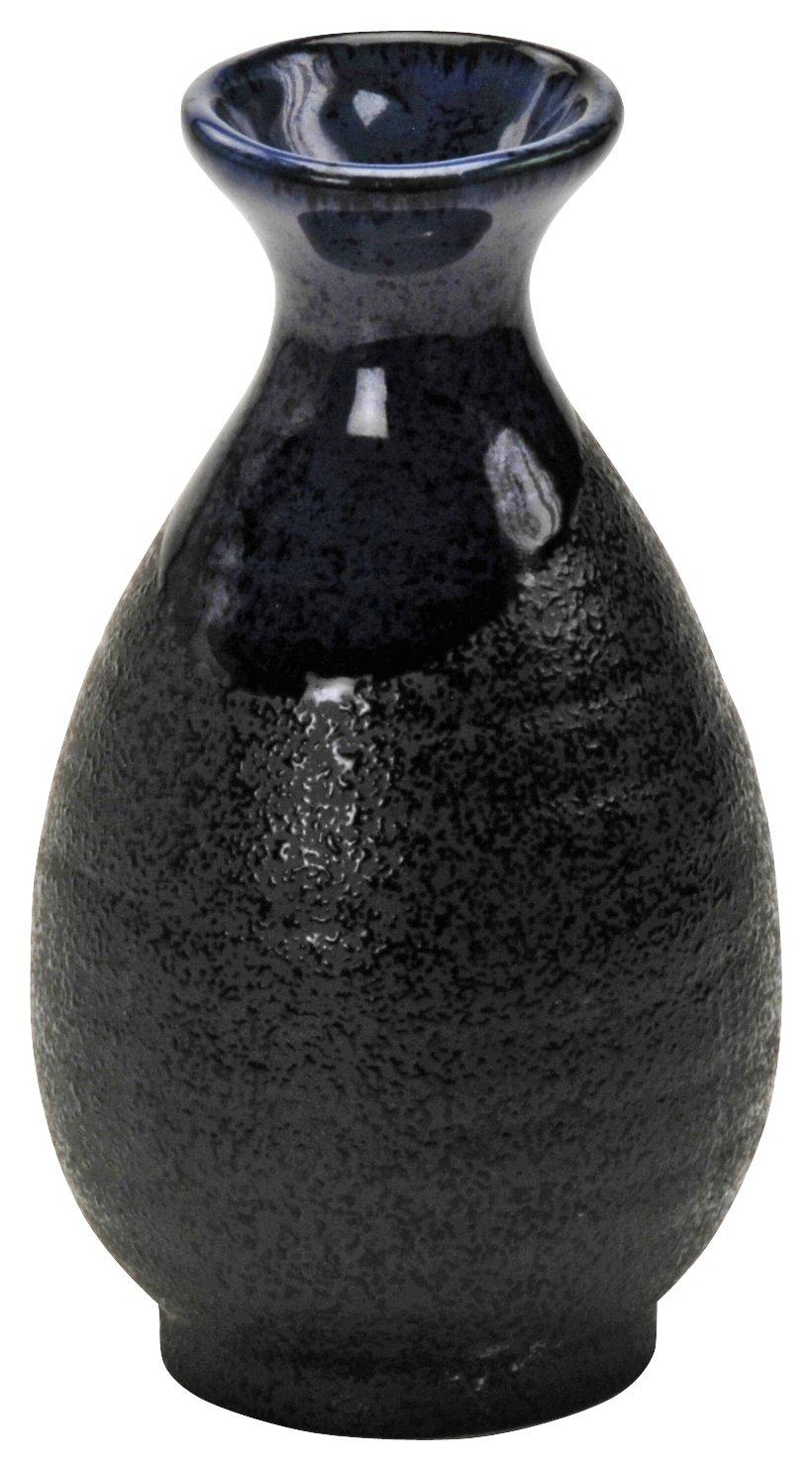 Hayashi Kinnosuke Shoten Mino Ware 1 Sake Seiryu Black No. Bottle, (Clear Stream) 403-15-41E