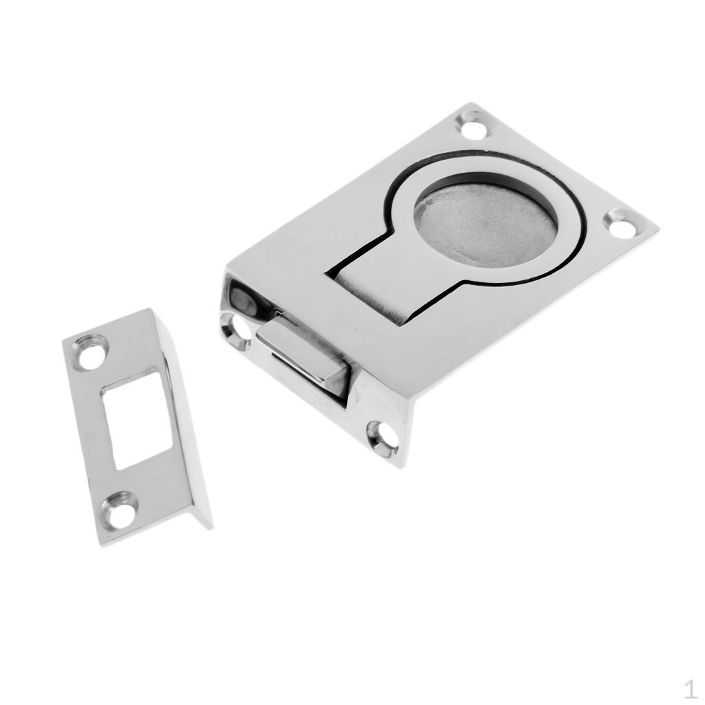 316 Stainless Steel Flush Lift Hatch Pull Ring Handle Latch 2 1/4   - Marine/Boat/Caravan/Rv
